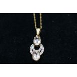 9ct Gold chain & pendant Total weight 3.2g