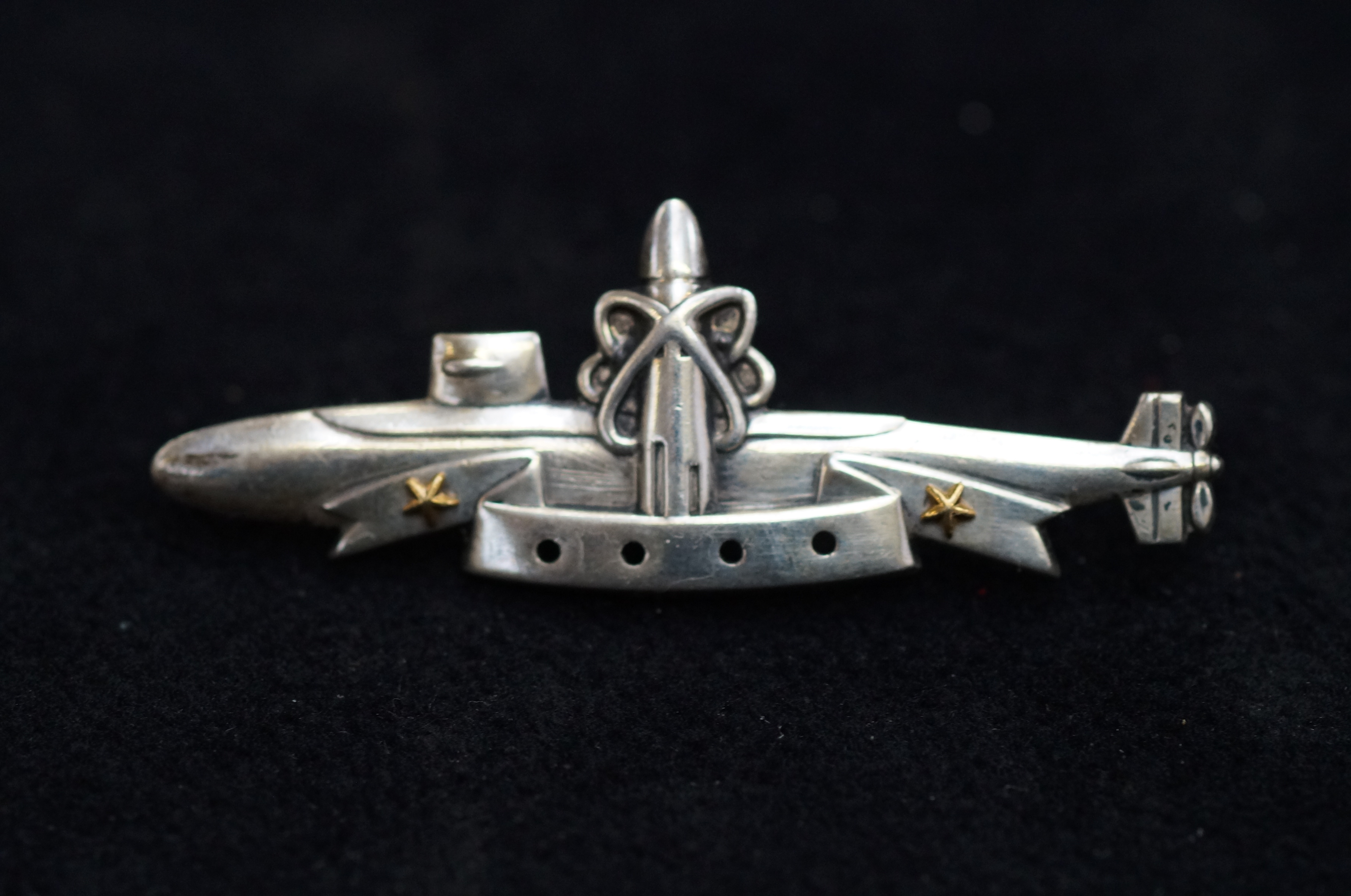Silver polaris submarine badge