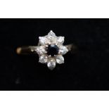 9ct Gold on silver dress ring Size N