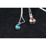 2x 925 silver chain & pendants