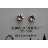 Pewterhooter london 925 sterling silver earrings