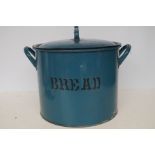 Very large enamelled bread bin Diameter 36 cm