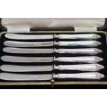 Silver butter knives boxed