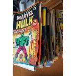 Large collection of Marvel Hulk comics from the 19