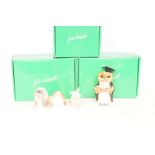 John Beswick owl, dog & pig (All boxed)