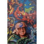 Stan Lee autograph on a marvel poster, with inpers