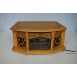 Vintage looking modern turn table, radio & CD play