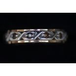 9ct Gold & silver ladies eternity ring