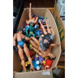 Box of action man figures & others