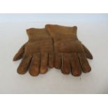 Military leather sheepskin gloves