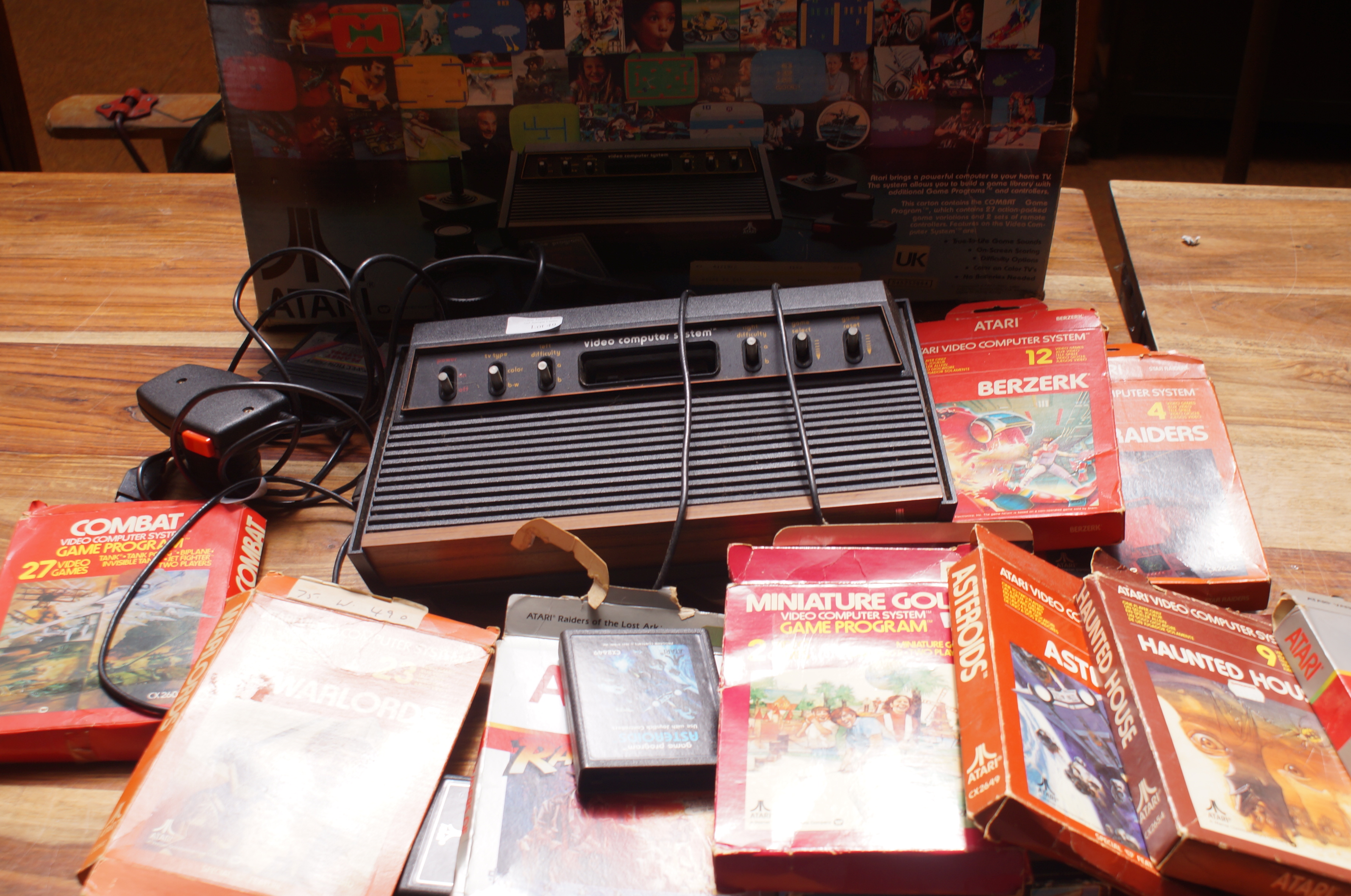Atari video computer system with controllers, wire
