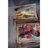 Box of boxing magazines