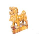 Oriental Fu-Dog treacle glaze Height 30 cm