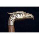 Walking stick with brass eagles head