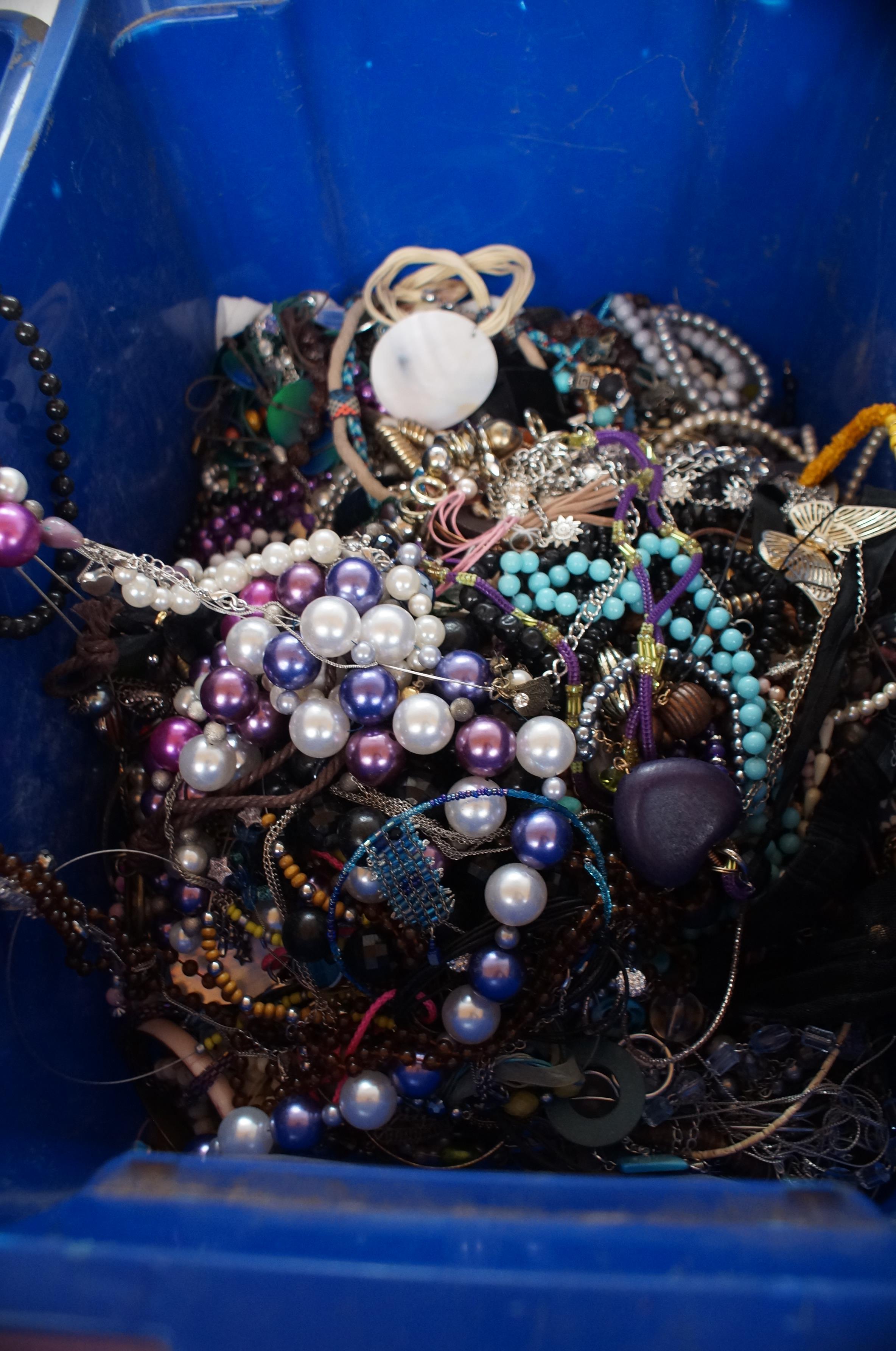 Large & heavy box & costume jewellery