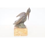 Bronze bird on base Height 19 cm