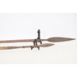 Pair of tribal spears Length of blades 38 cm