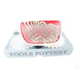 Vintage retro poole pottery decorative plate, boxe