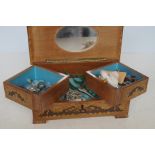 Inlaid musical jewellery box & contents