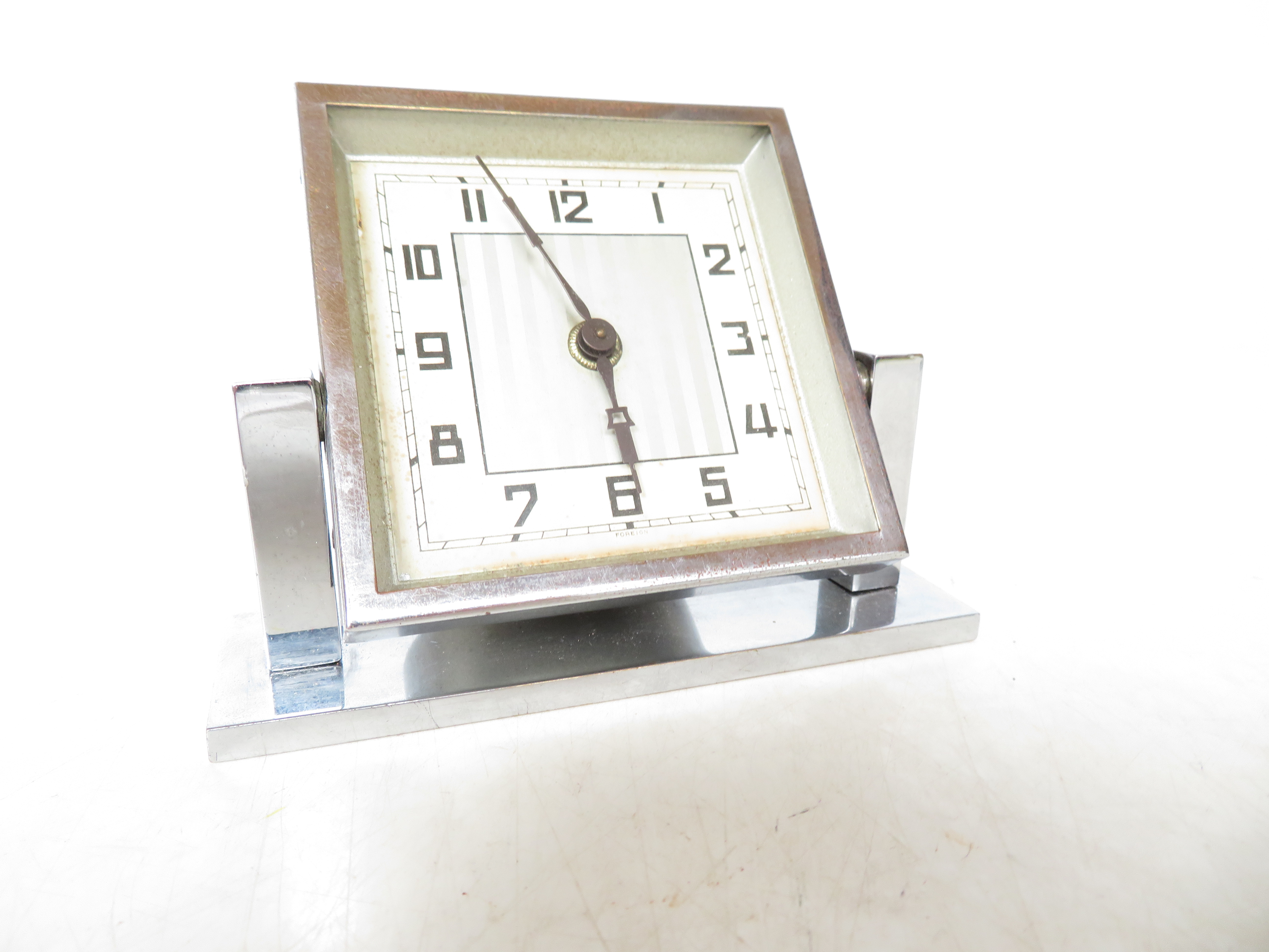 Art deco travel clock Height 10 cm