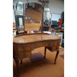 Kidney shaped dressing table