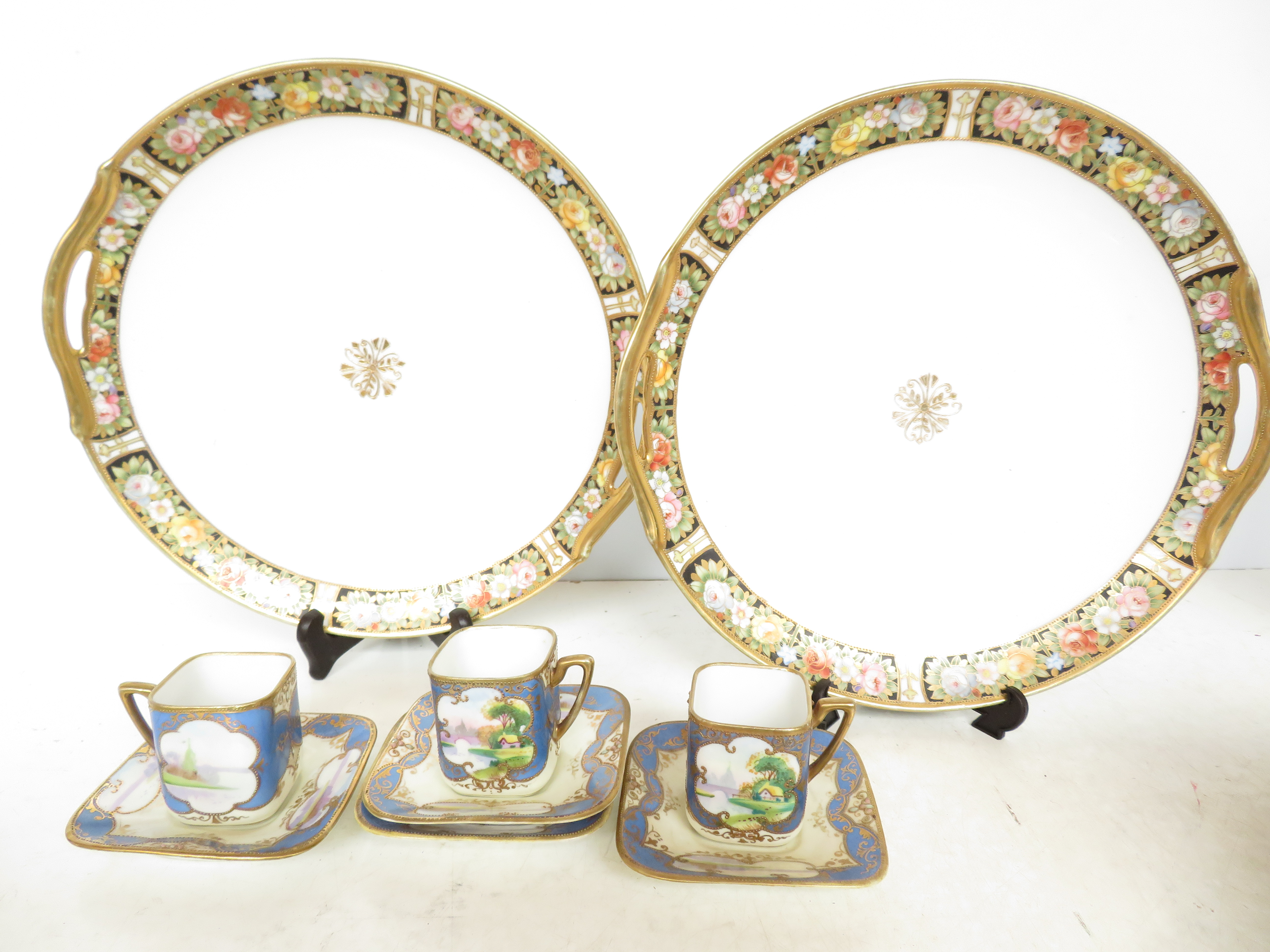 Noritake set ( 2 plates, 3 cups & 4 saucers)