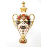 Royal crown derby Imari 1128 tissington vase/urn 1