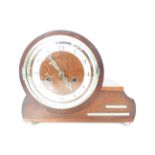 Art deco oak cased mantle clock