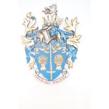 Metal coat of arms A/F Height 60 cm