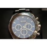 Gents Hugo boss chronograph wristwatch boxed as ne