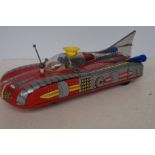 Tinplate toy rocket car