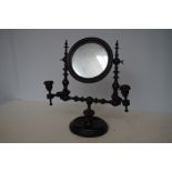 Victorian Bobbin work mirror & candle stick