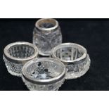 4 Silver rimmed salts