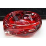 Whitefriars red bowl Diameter 14 cm