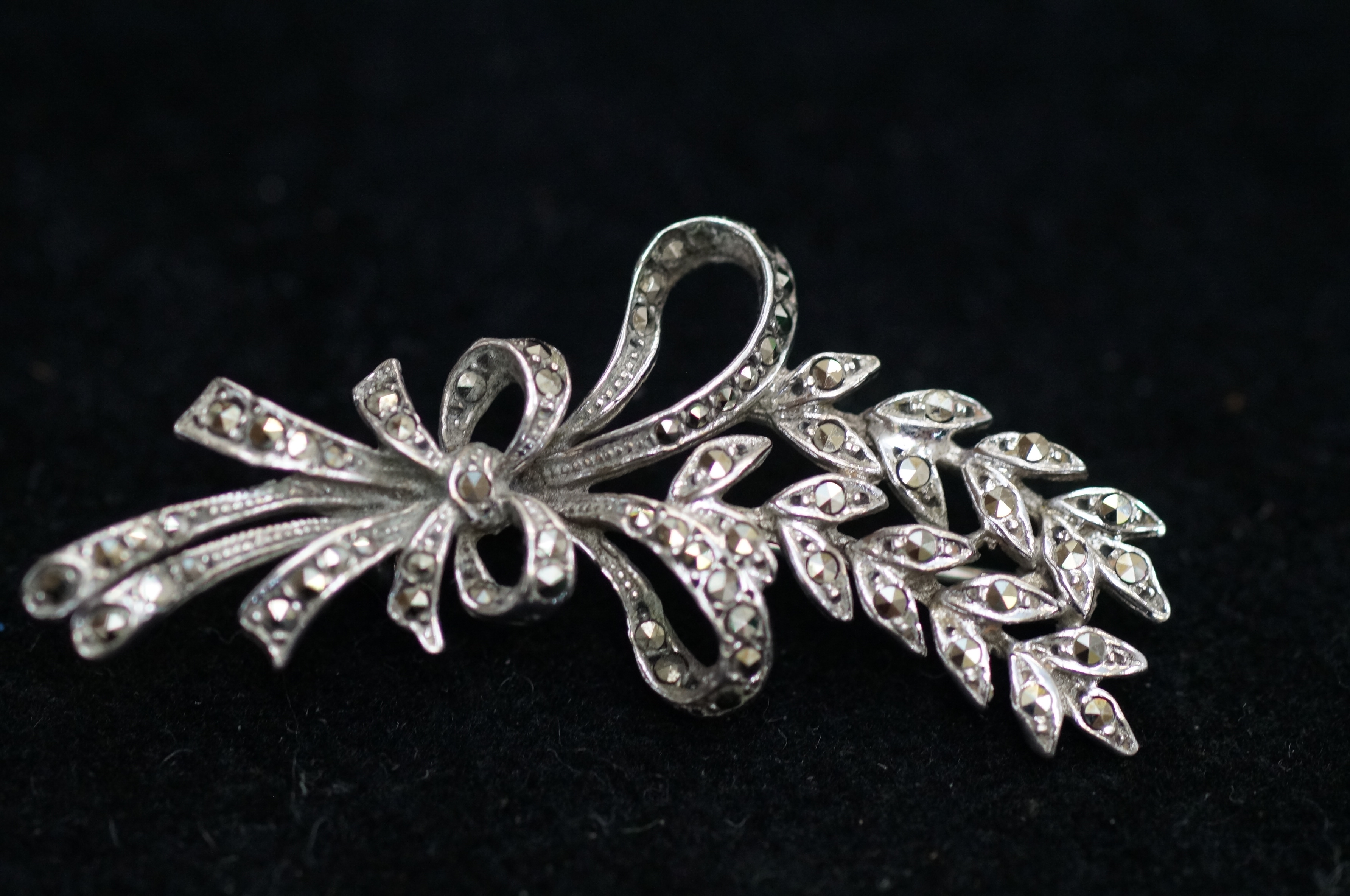 Ola Gorie silver & marcasite brooch