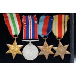 4 Military medals, The Italy star, 1939-1945 medal