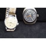 Vintage gents sea watch-currently ticking together with a Vintage Newmark gents wristwatch, currentl