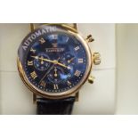 Earnshaw automatic chronograph gents wristwatch wi