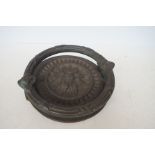 Large Bronze round Georgian door knocker Diameter