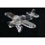 Swarovski model of a plane with box