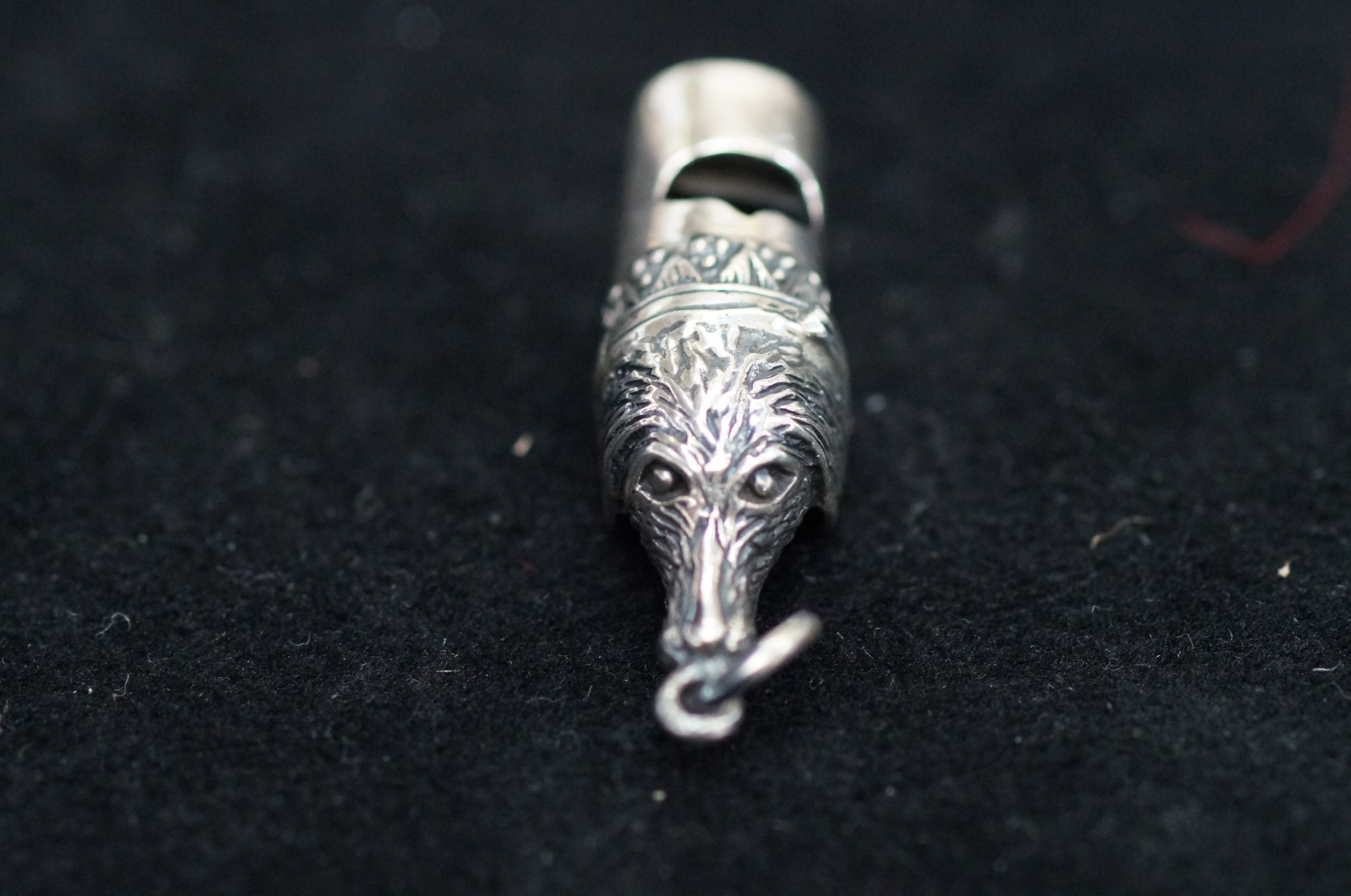 Silver dog whistle