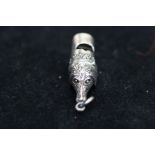 Silver dog whistle