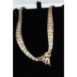 Indian silver & yellow Tri-colour sapphire necklac