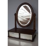 Oak dressing table mirror