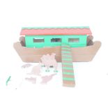 Wooden Noah's ark & animals Length 50 cm