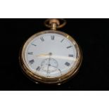 Waltham gold plated pocket watch, signed to moveme