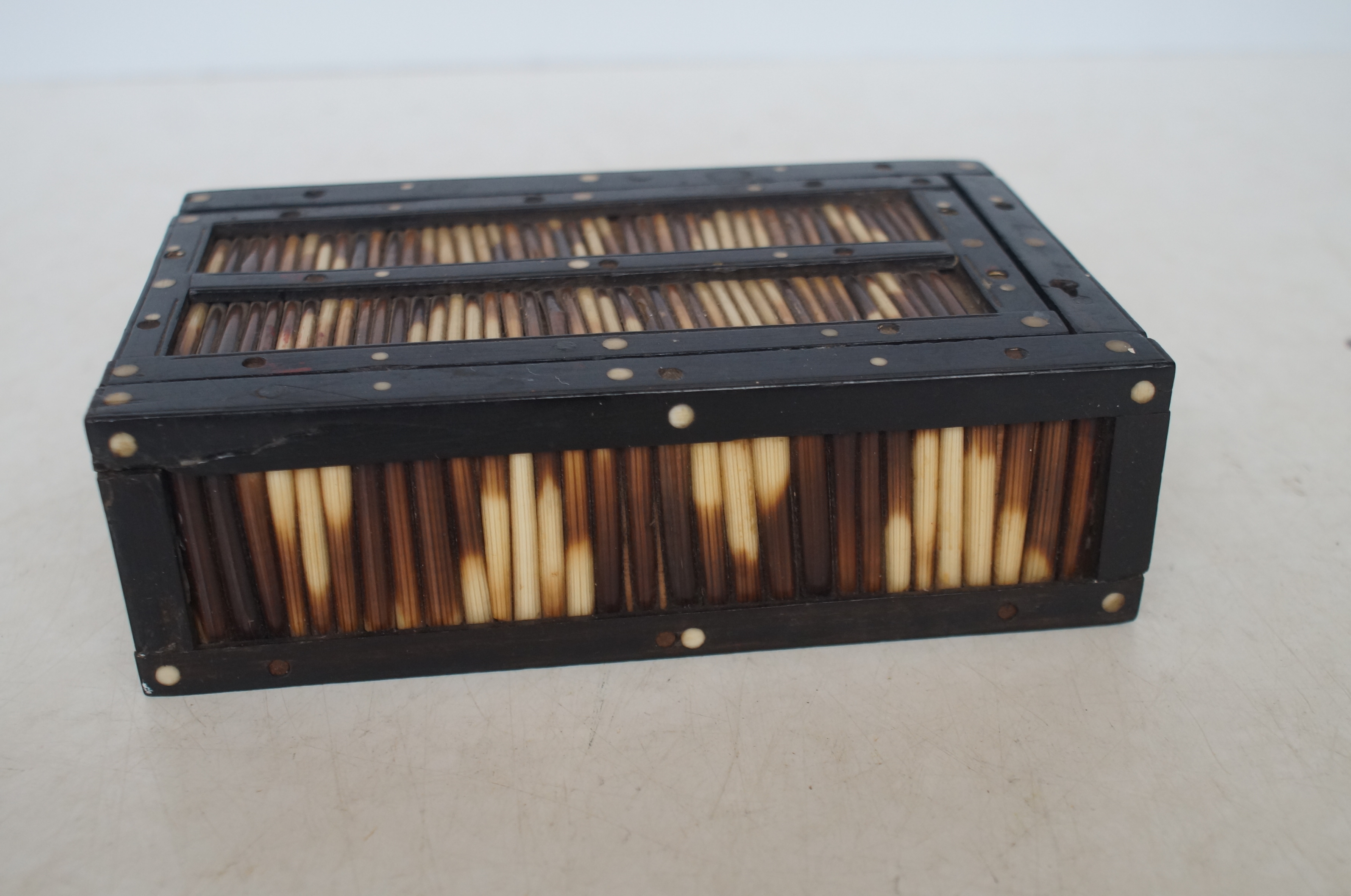 Early porcupine quill box