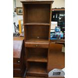 Solid wood, 1 drawer book shelf Approx 6ft tall