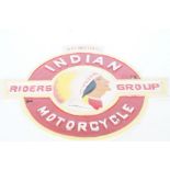 Cast iron Indian motorcycles sign