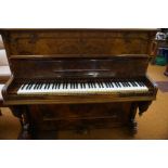 Victorian walnut Cotto Berlin upright piano